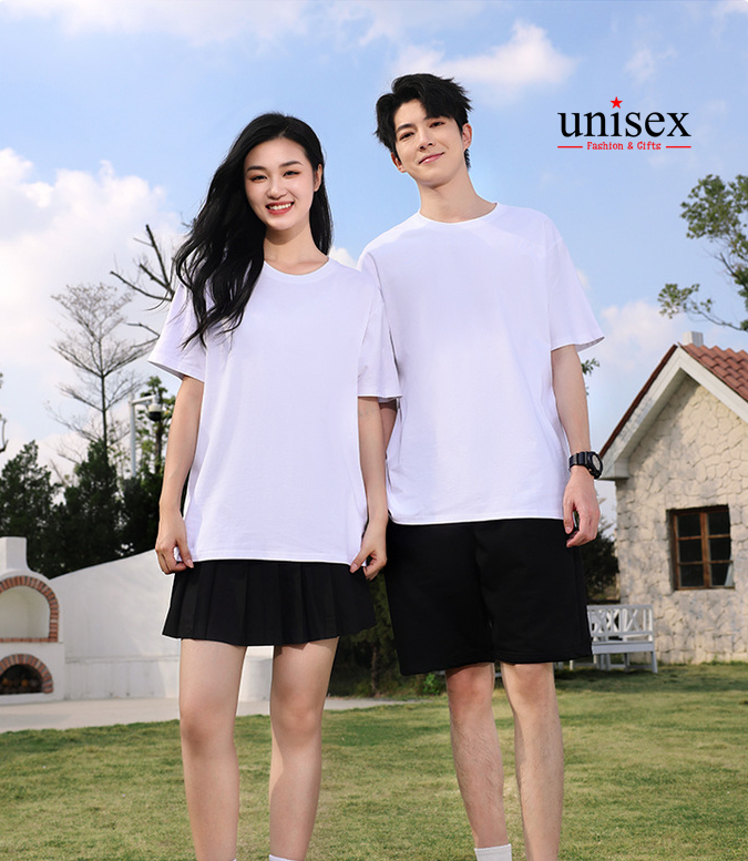 Áo thun unisex mầu trắng
